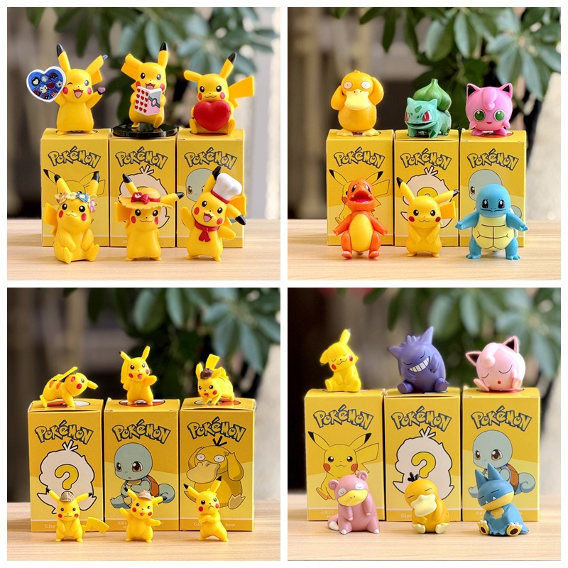 Model Kit Quick Pokemon - Pokemon Pikachu Anime-Zubehör Mini PVC-Figur Modell