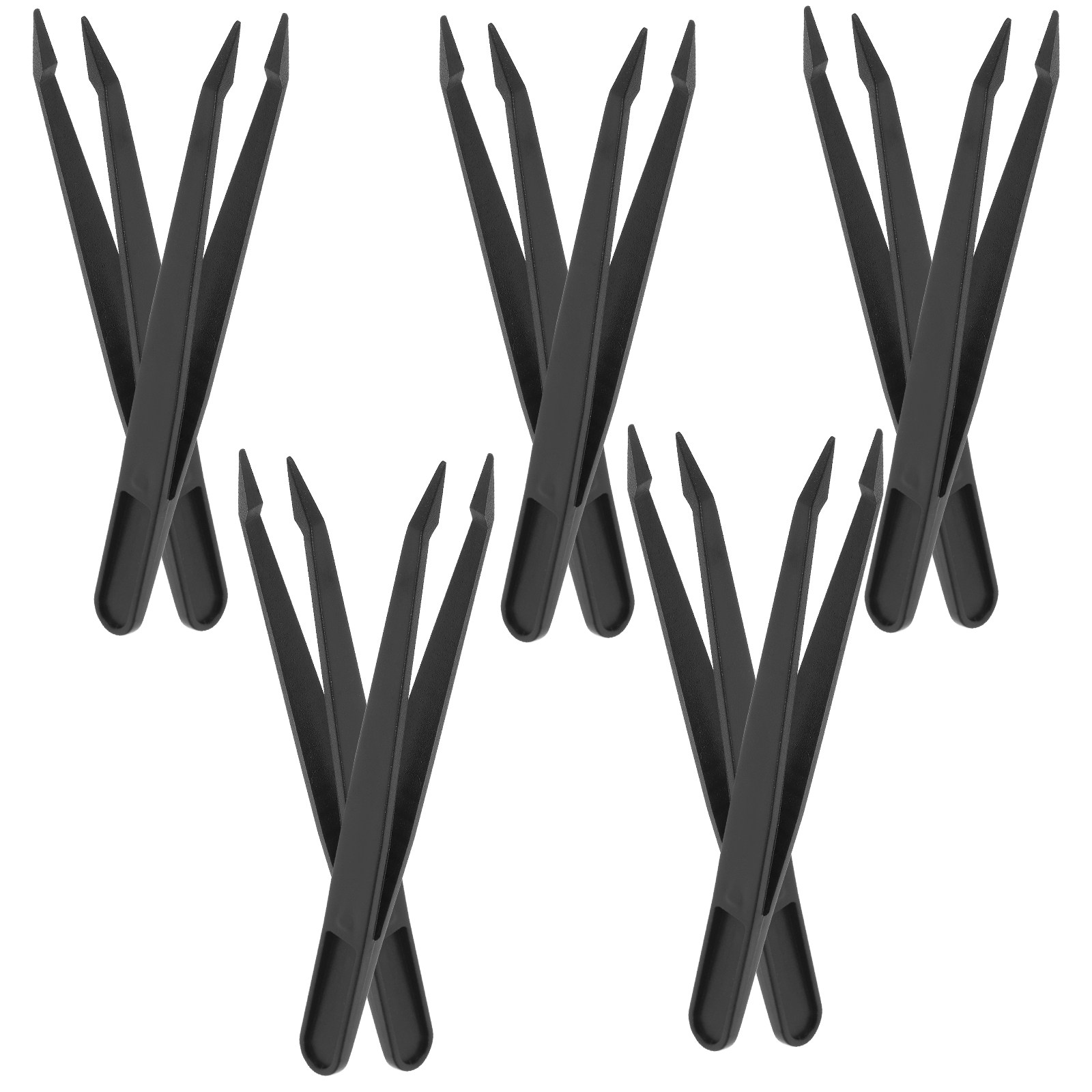 Model Kit Tweezers - 10 Stück Präzisionspinzetten aus Kunststoff mit