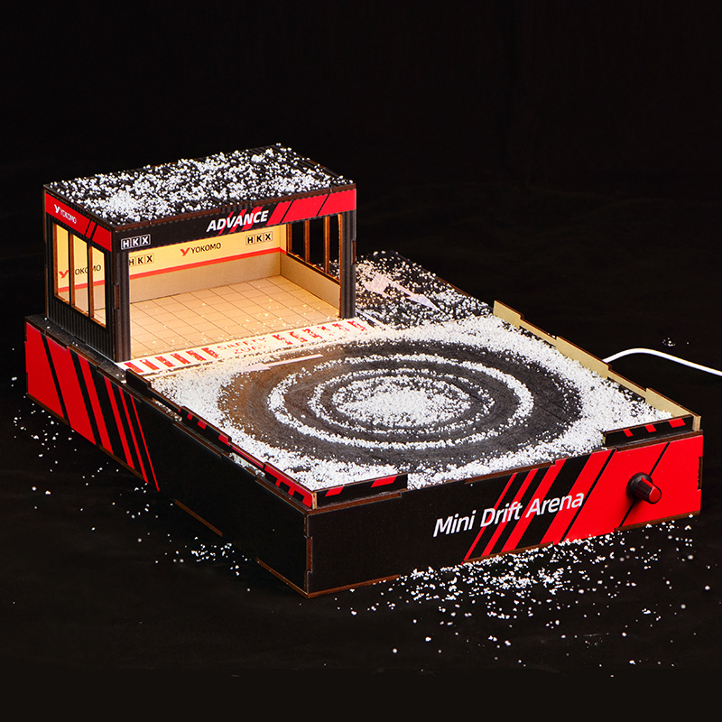 Model Kit Display - 1:64 Maßstab DIY Drift-Strecken-Diorama mit Drehbühne