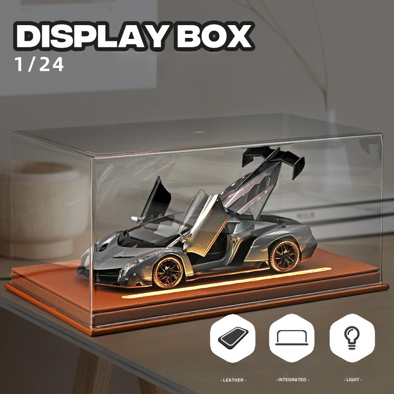 Model Kit Display - Acryl-Displaybox mit Licht für 1:24, Legierung,