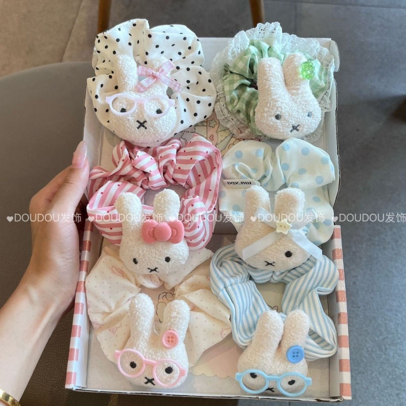 Model Kit For Girls - Neues Miffy Süßes Haargummi, Voluminöses Haarband,