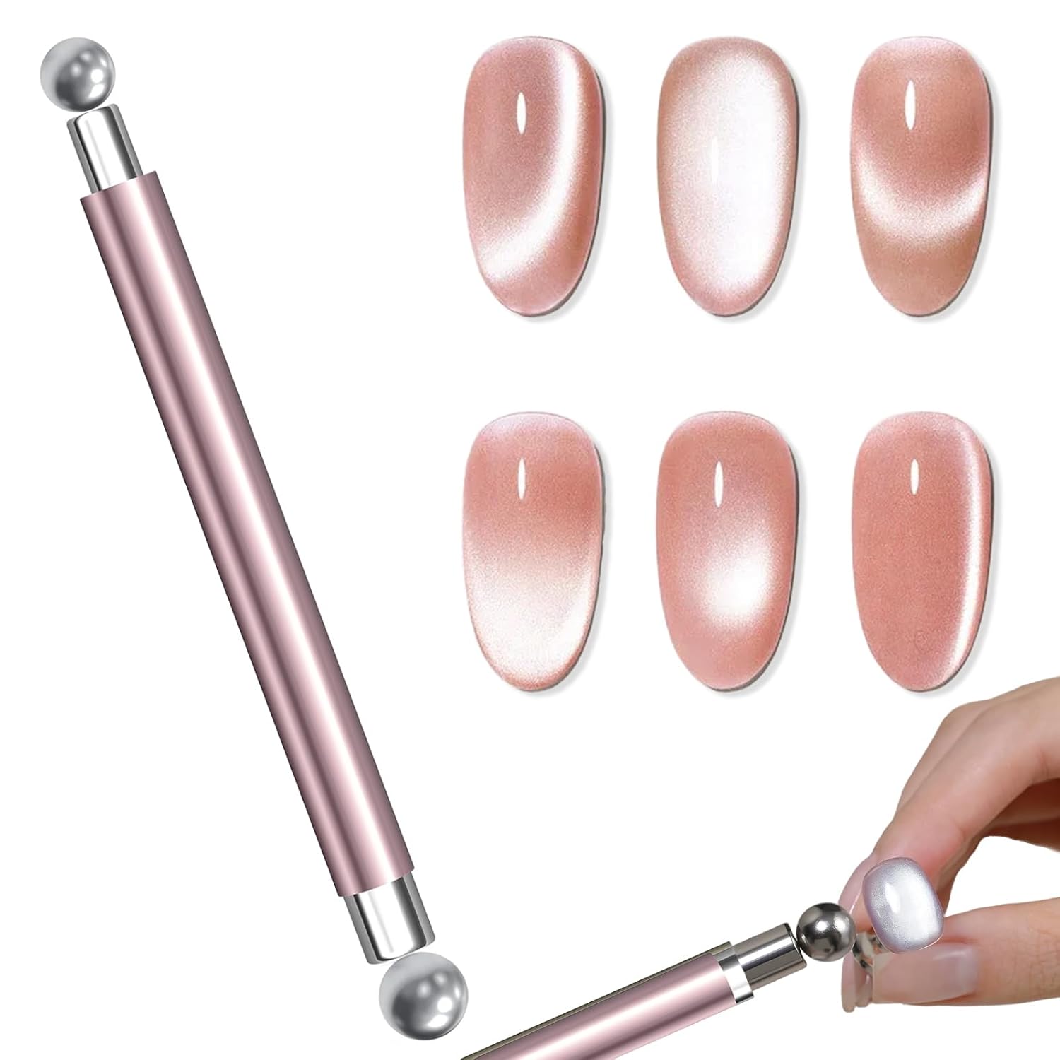 Sanding Stick Set - Cat Eye Magnetische Kugel Mit Nagel