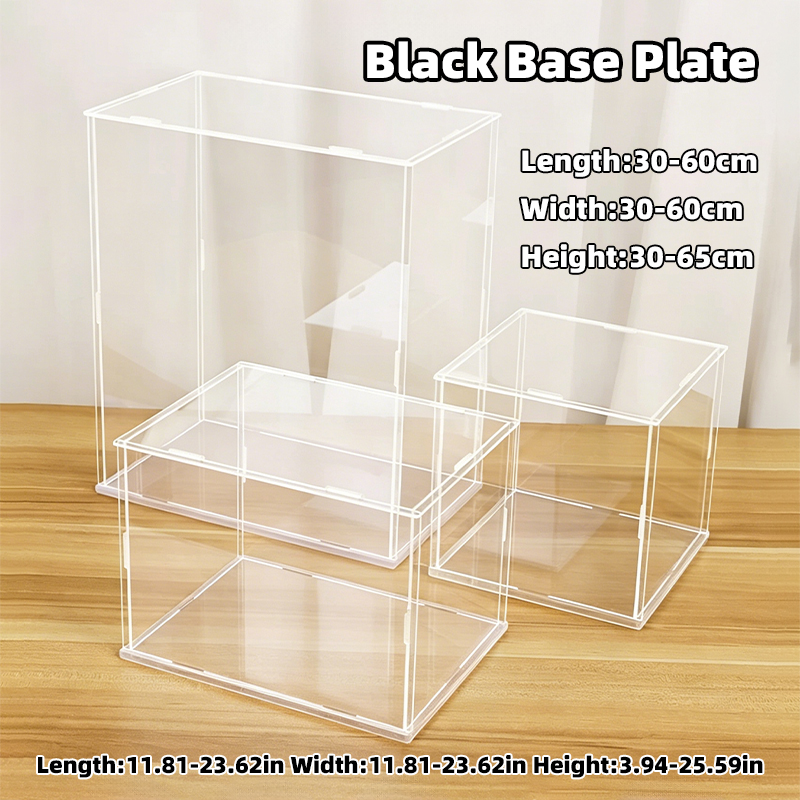 Model Kit Display - Vorgefertigte Klare Acryl-Vitrine Staubschutzbox Aufbewahrungsständer für