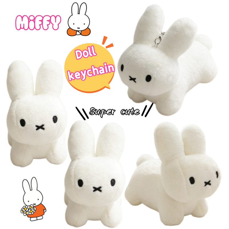 Model Kit For Girls - Miffy Kaninchen-Puppen-Taschenanhänger, Cartoon-Stil, niedliche, hochwertige Desktop-Puppe,