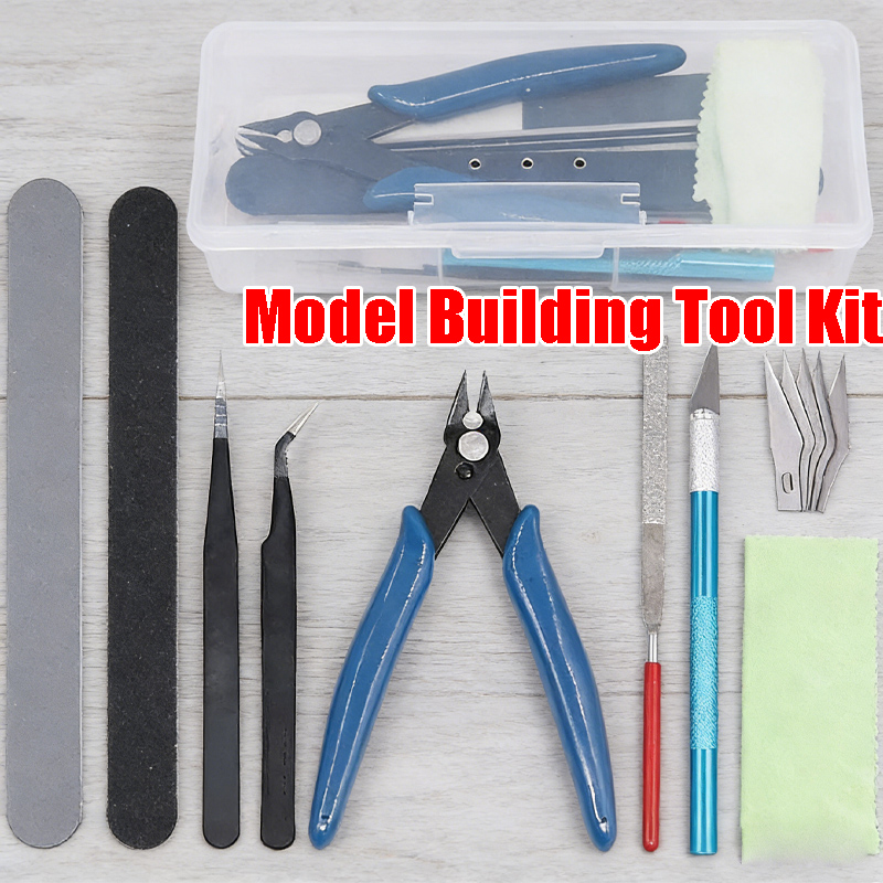 Model Kit Tweezers - Komplettes Gunpla-Modell-Werkzeugset, unverzichtbare Montagewerkzeuge für den
