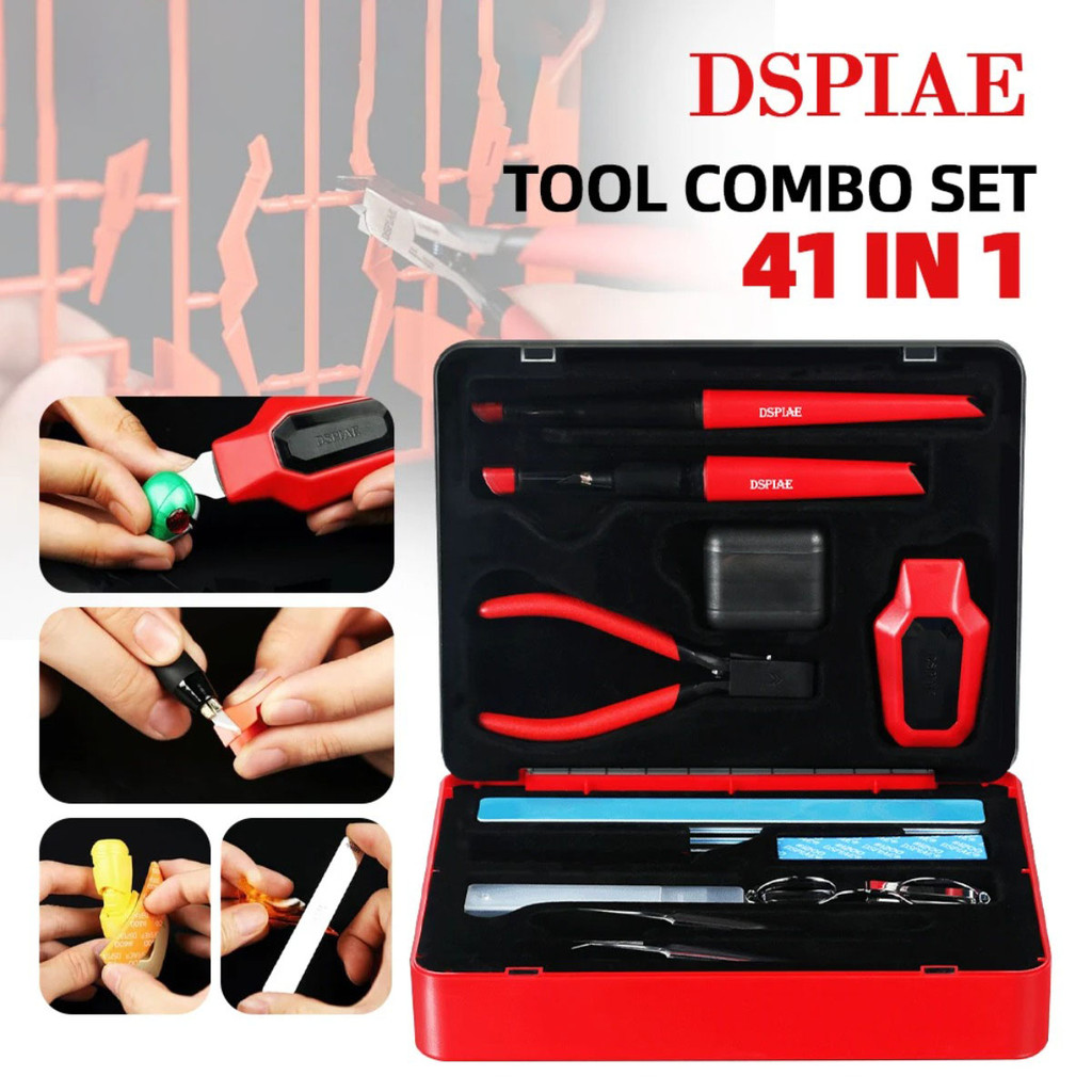 Model Kit Tweezers - DSPIAE TC-S01 Werkzeug-Kombi-Set für Gunpla-Modellbau, DIY-Bausatz
