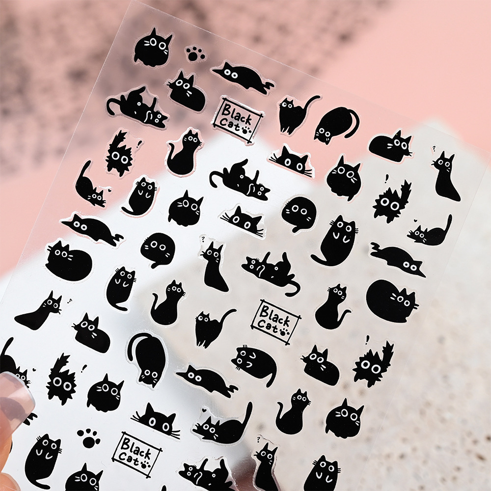 6/12 Stück Schwarze Katzen-Auf – Waterslide Decal Paper Bewertung und Preis