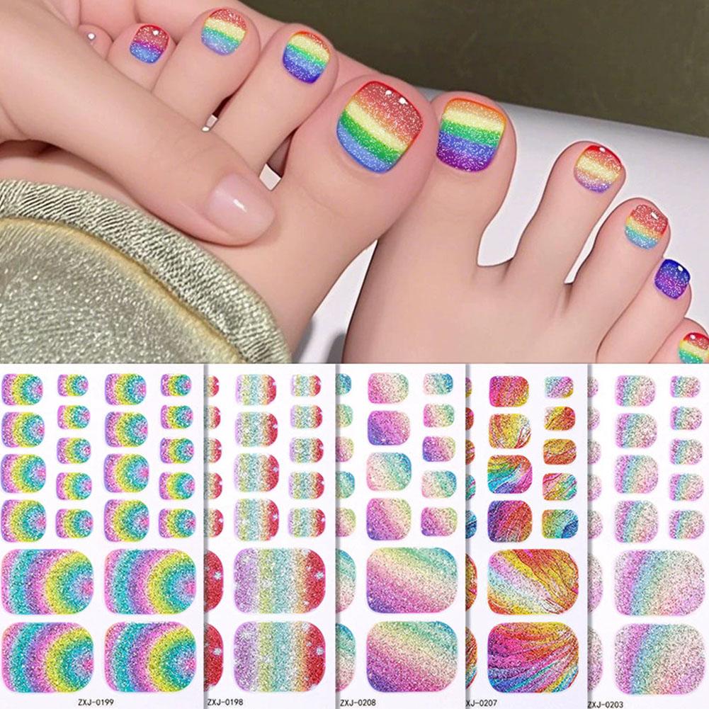 Regenbogen-Glitzer-Zehennagel- – Waterslide Decal Paper Bewertung und Preis