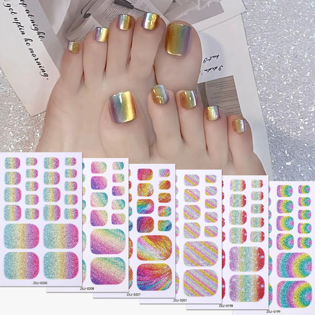 Regenbogen-Glitzer-Zehennagel- – Waterslide Decal Paper Bewertung und Preis