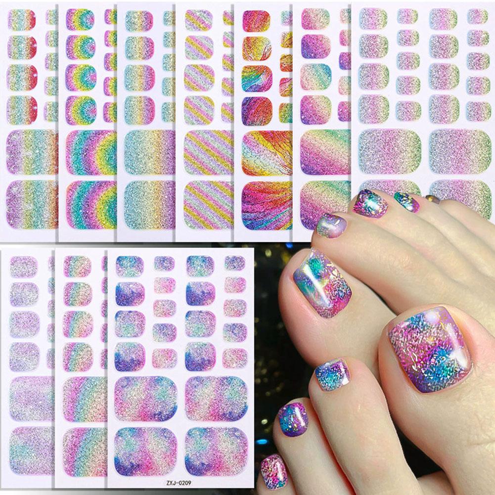 Regenbogen-Glitzer-Zehennagel- – Waterslide Decal Paper Bewertung und Preis