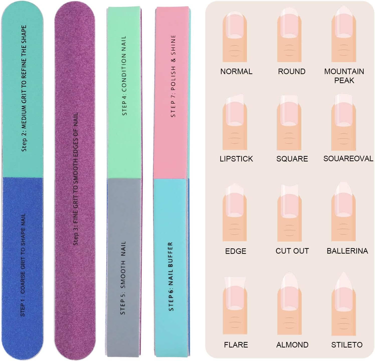 1/5 Stück Nagelfeile Siebensse – Sanding Stick Set Bewertung und Preis