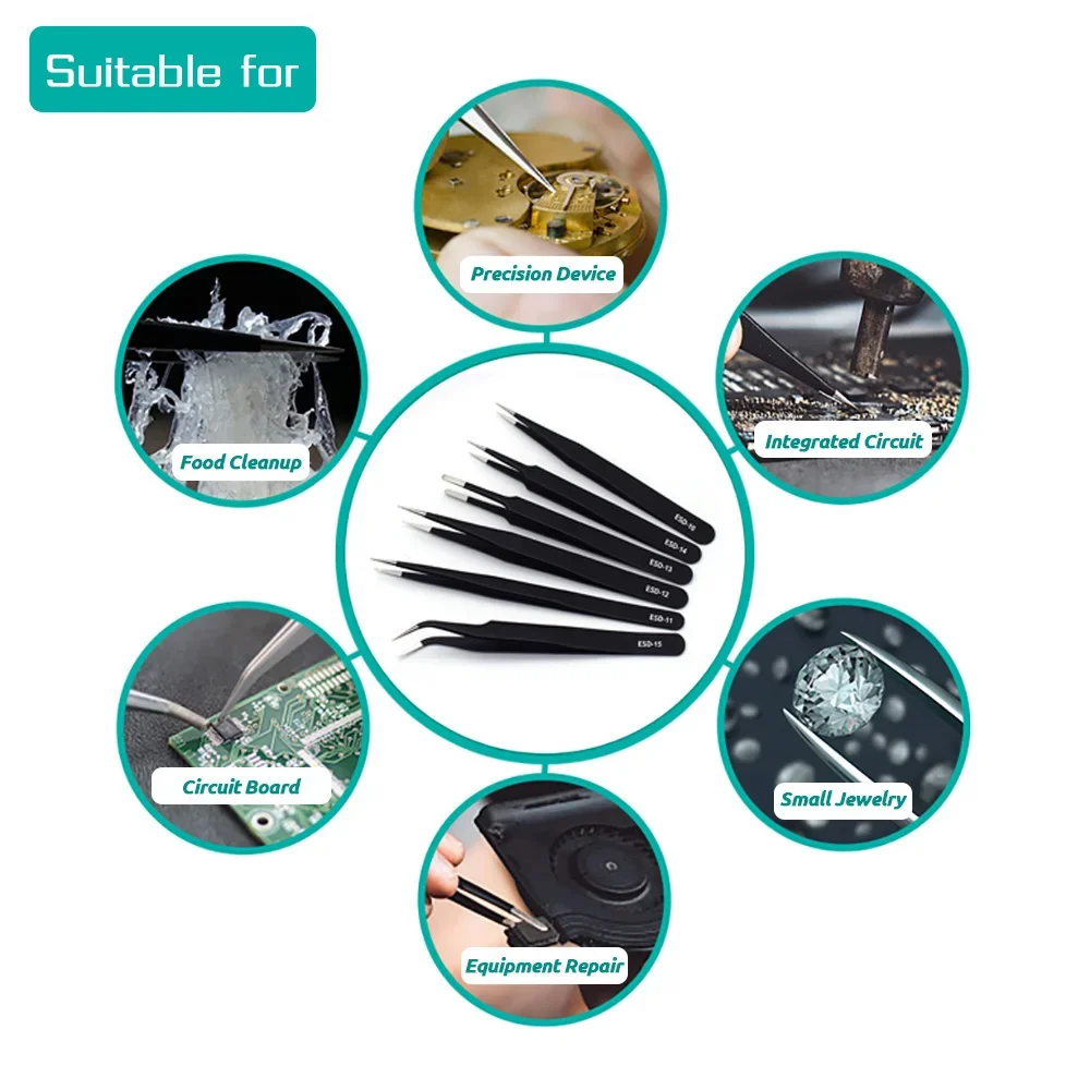 6-teiliges Präzisionspinzetten – Model Kit Tweezers Bewertung und Preis