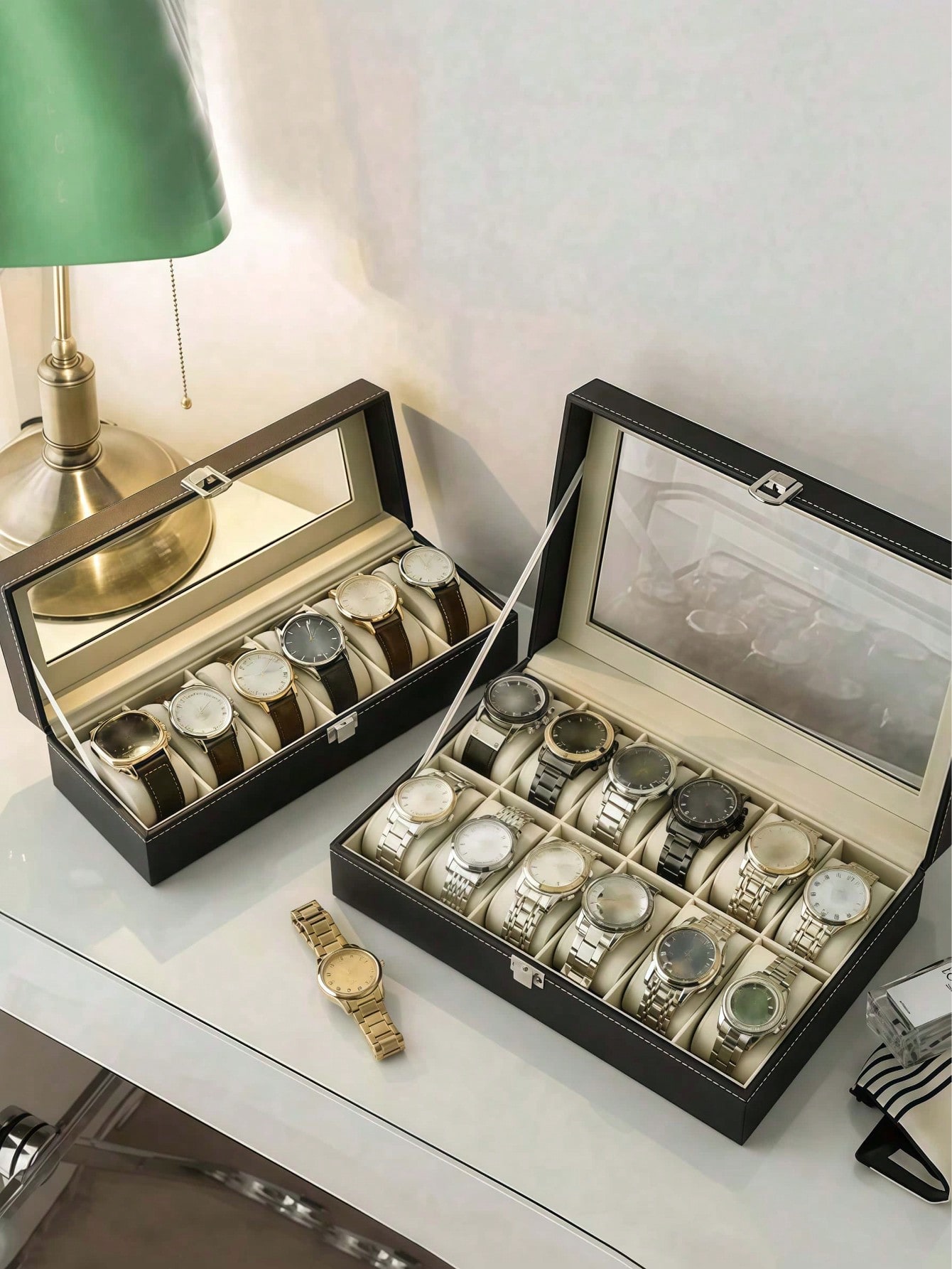 Leder-Uhrenbox mit Schloss, Gr – Model Kit Display Bewertung und Preis