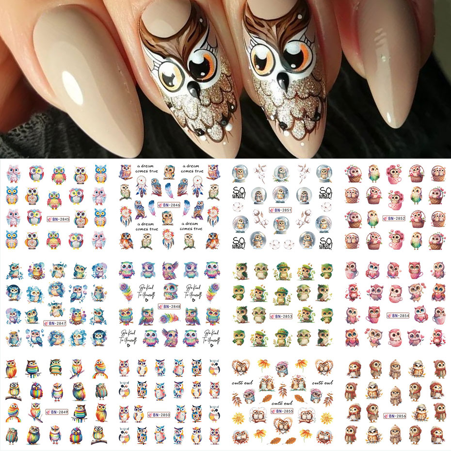 12 Design Herbst Tier Nail art – Waterslide Decal Paper Bewertung und Preis